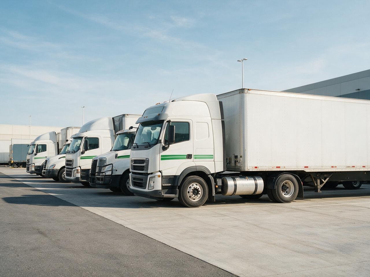Fleet of NEXIS trucks ready for dispatch